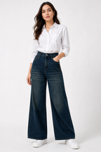 Milano Elite 925 High-Rise Indigo Wide Leg Jeans