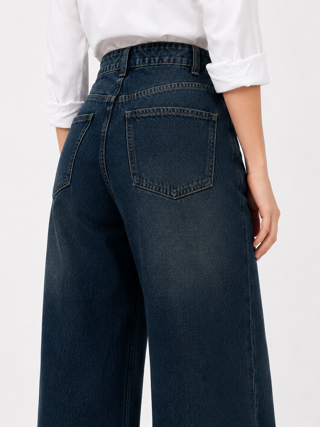 Milano Elite 925 High-Rise Indigo Wide Leg Jeans