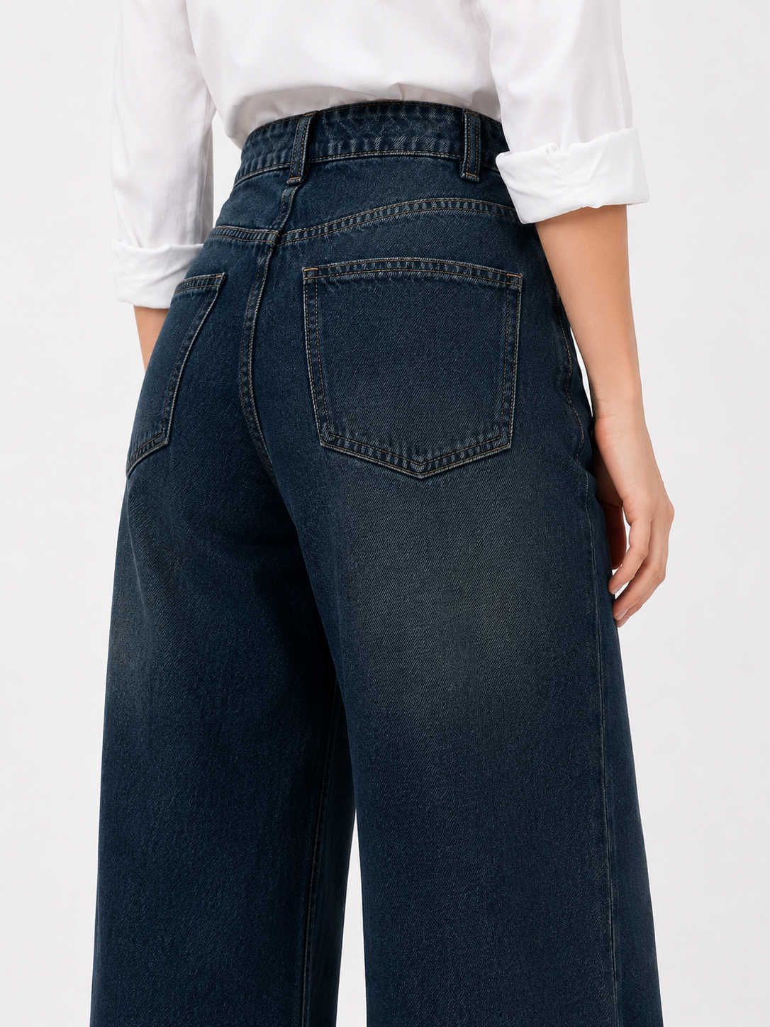 Milano Elite 925 High-Rise Indigo Wide Leg Jeans