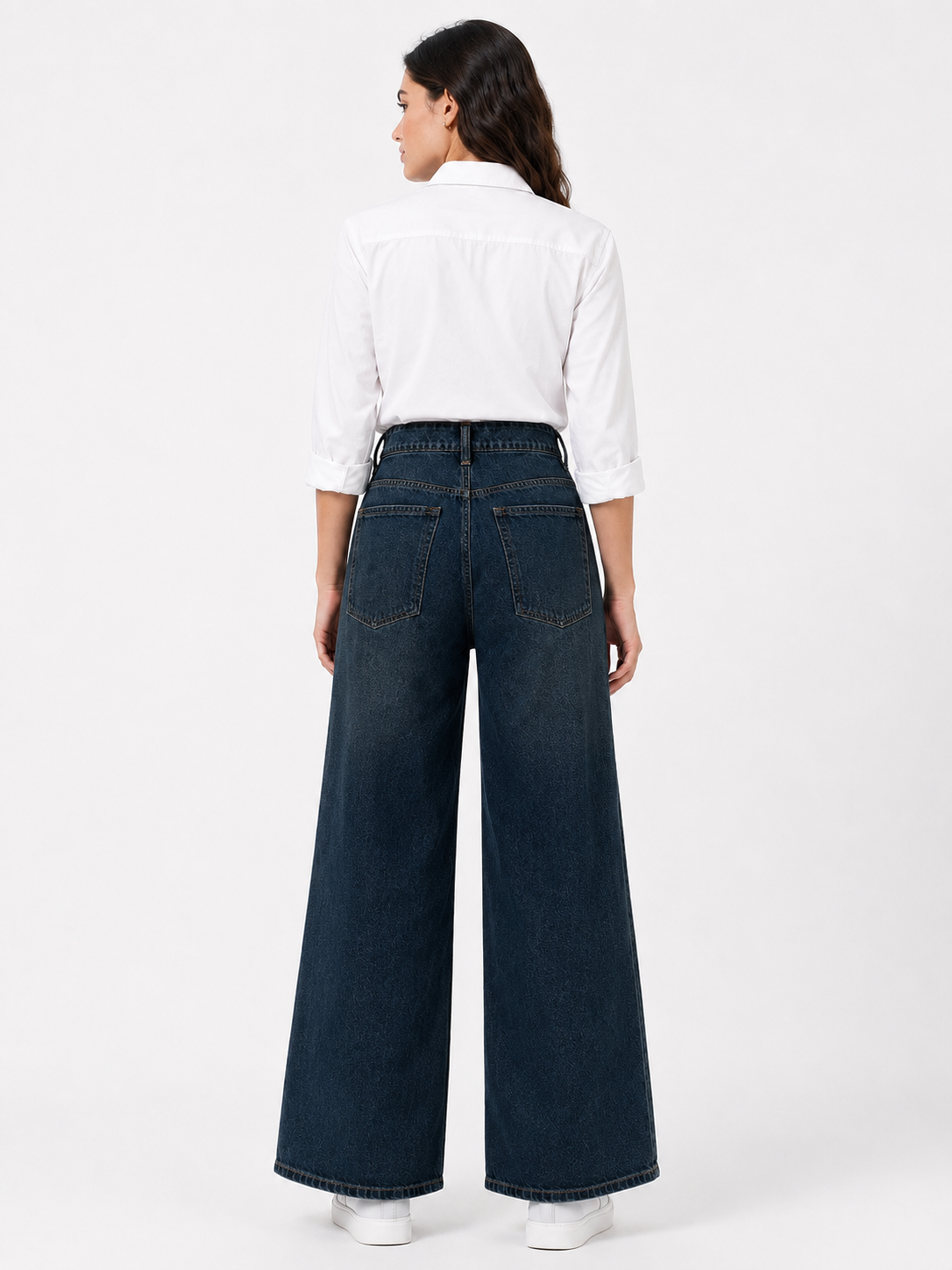Milano Elite 925 High-Rise Indigo Wide Leg Jeans
